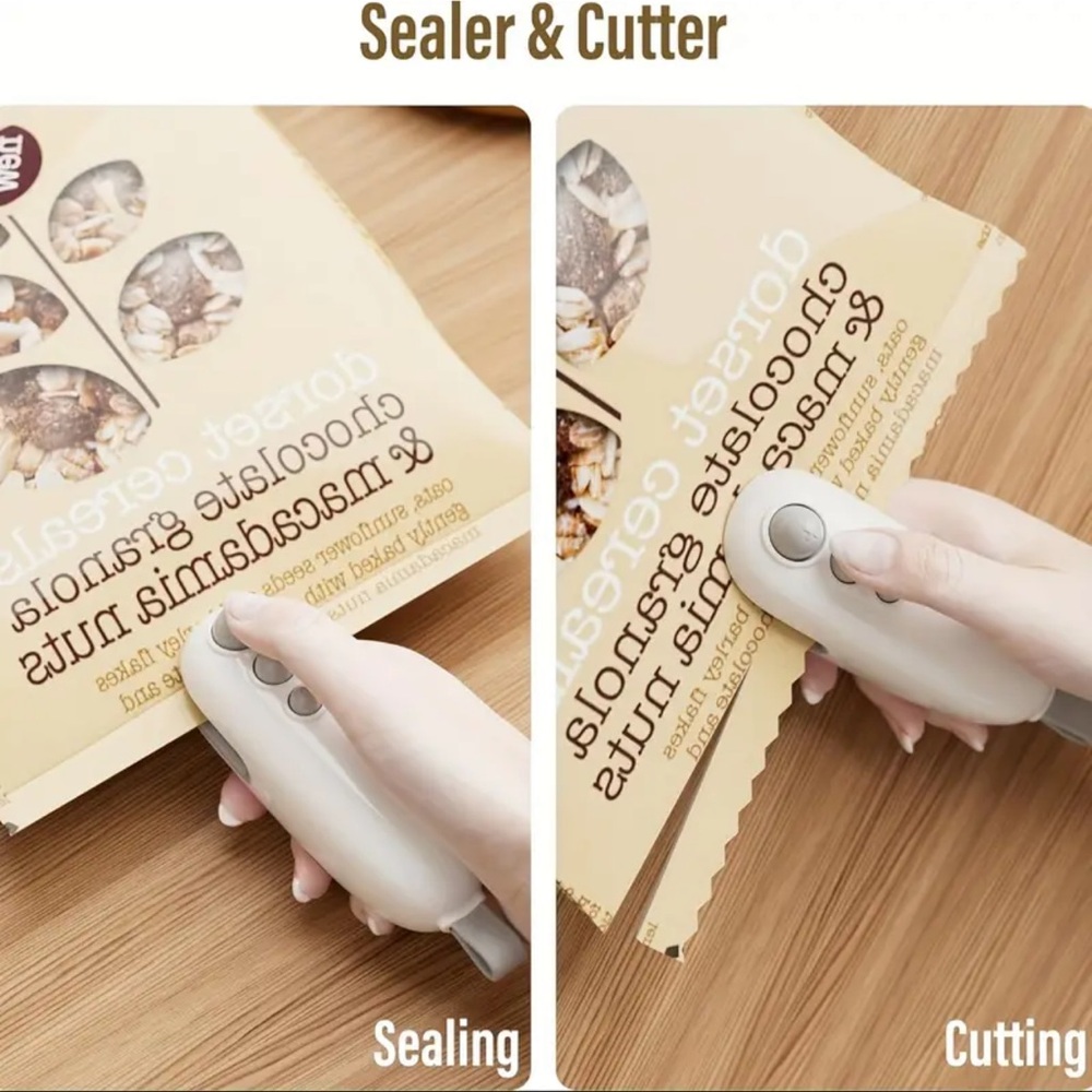 Sealer, NEW, Rechargeable Mini Heat Sealer, Keep Snacks Fresh